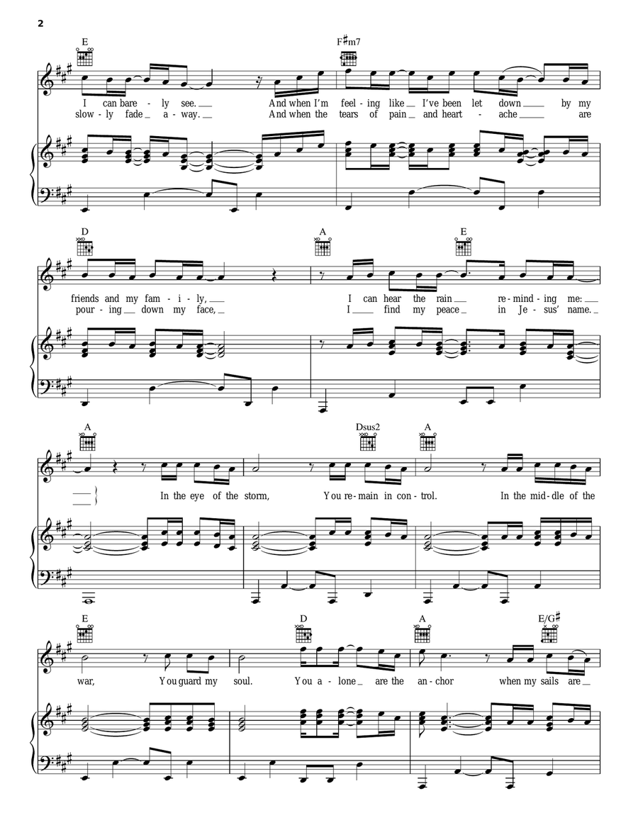 Eye Of The Storm Eye Of The Storm Piano, Vocal, Guitar scores gallery preview page 2