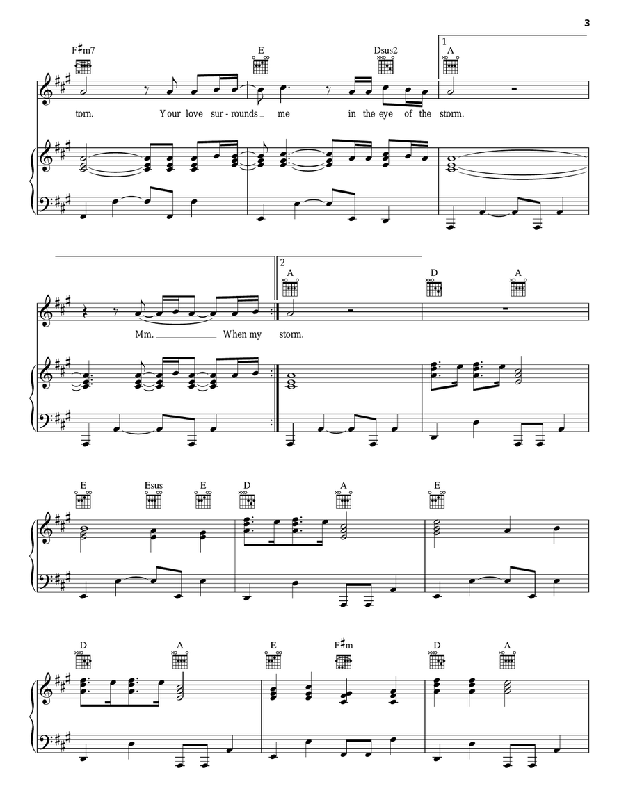 Eye Of The Storm Eye Of The Storm Piano, Vocal, Guitar scores gallery preview page 3