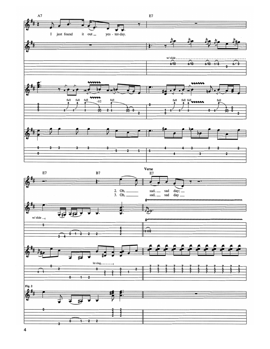 Sad, Sad Day Sad, Sad Day Acoustic Guitar scores gallery preview page 4