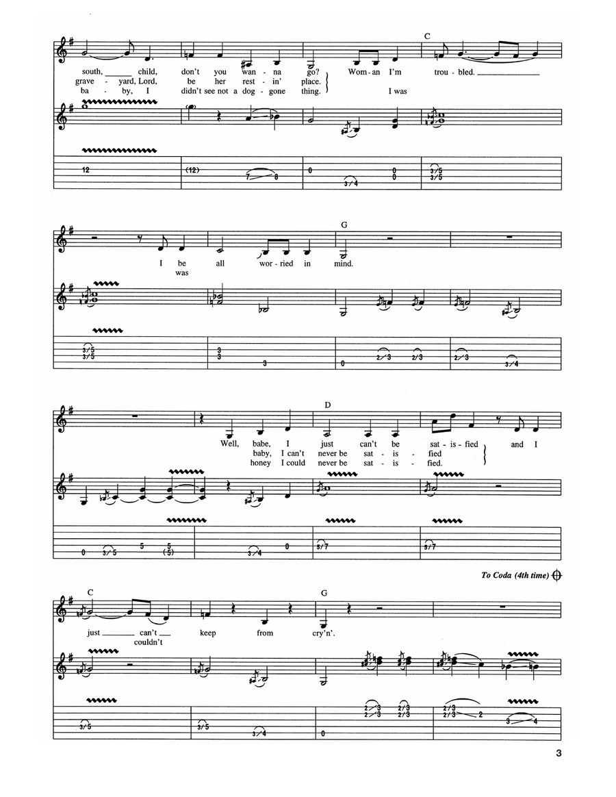 I Can't Be Satisfied Electric Guitar scores gallery preview page 3