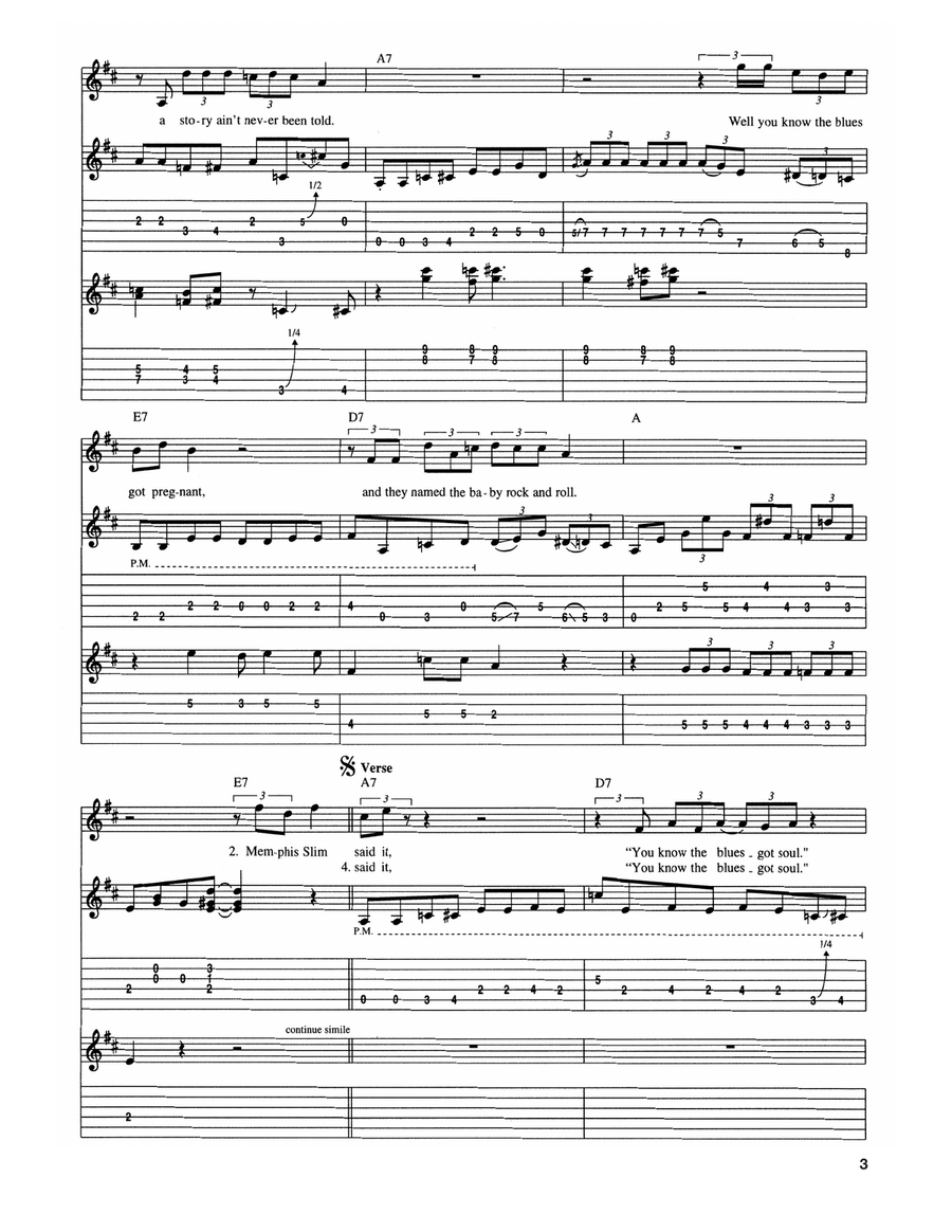 The Blues Had A Baby And They Named It Rock And Roll Electric Guitar scores gallery preview page 3