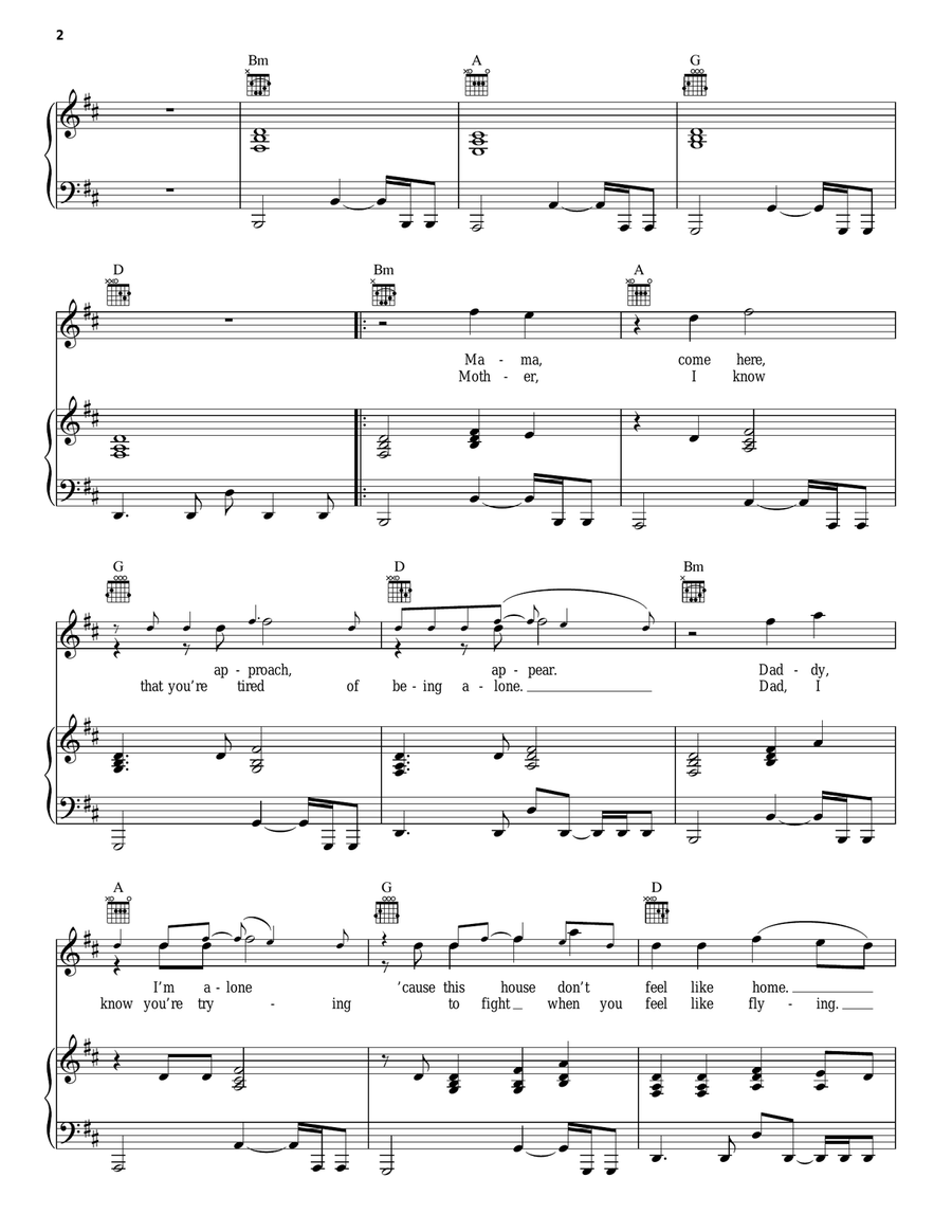 Unsteady Unsteady Piano, Vocal, Guitar scores gallery preview page 2