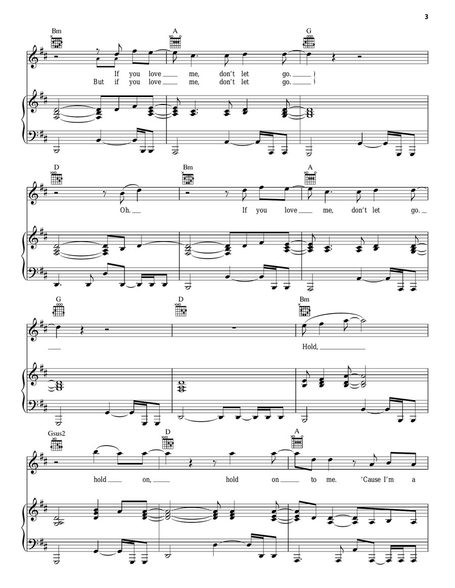 Unsteady Unsteady Piano, Vocal, Guitar scores gallery preview page 3