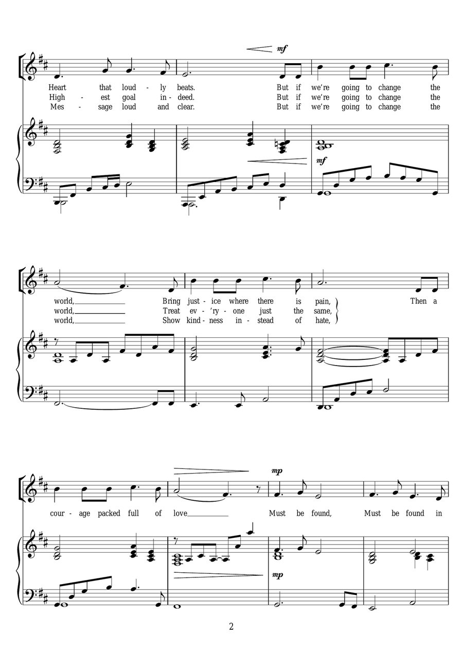 Change The World Piano, Vocal, Guitar scores gallery preview page 2