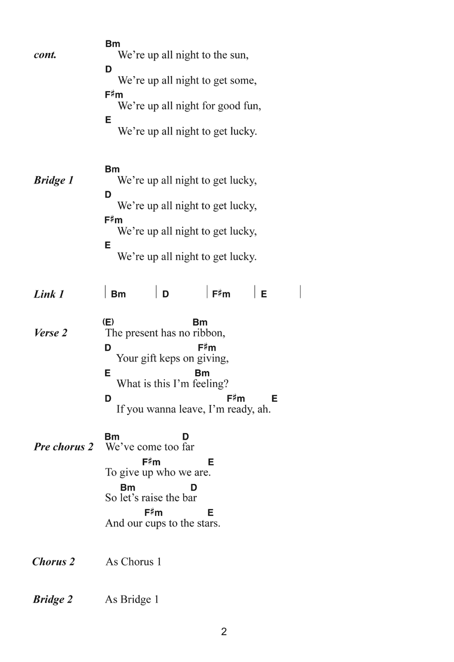 Get Lucky (featuring Pharrell Williams) Voice scores gallery preview page 2