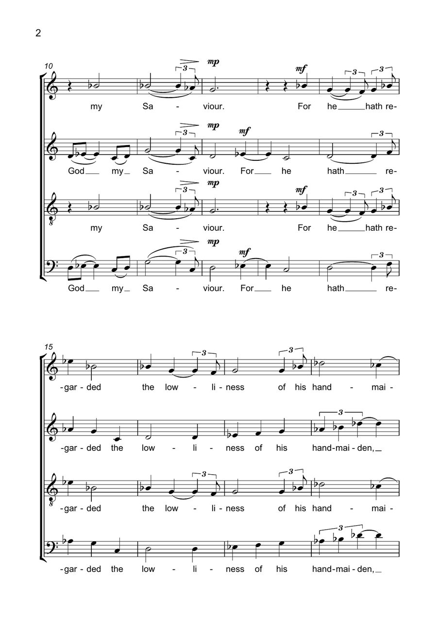 Magnificat And Nunc Dimittis Piano, Vocal, Guitar scores gallery preview page 2