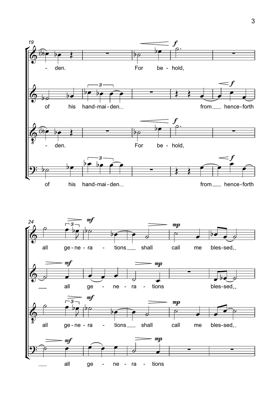 Magnificat And Nunc Dimittis Piano, Vocal, Guitar scores gallery preview page 3