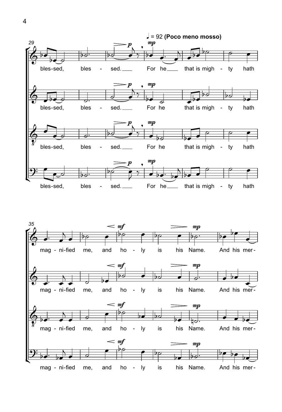Magnificat And Nunc Dimittis Piano, Vocal, Guitar scores gallery preview page 4