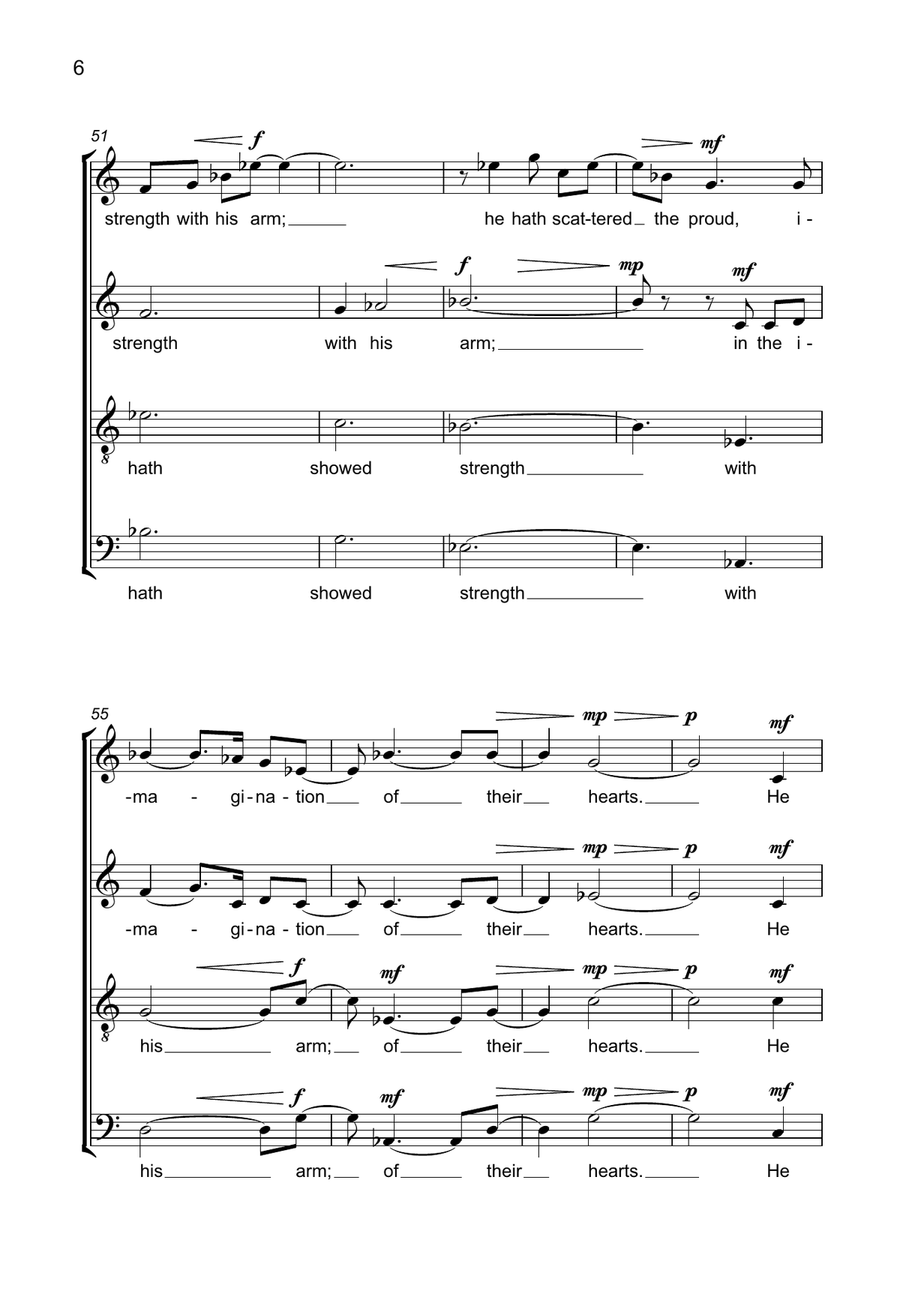 Magnificat And Nunc Dimittis Piano, Vocal, Guitar scores gallery preview page 6