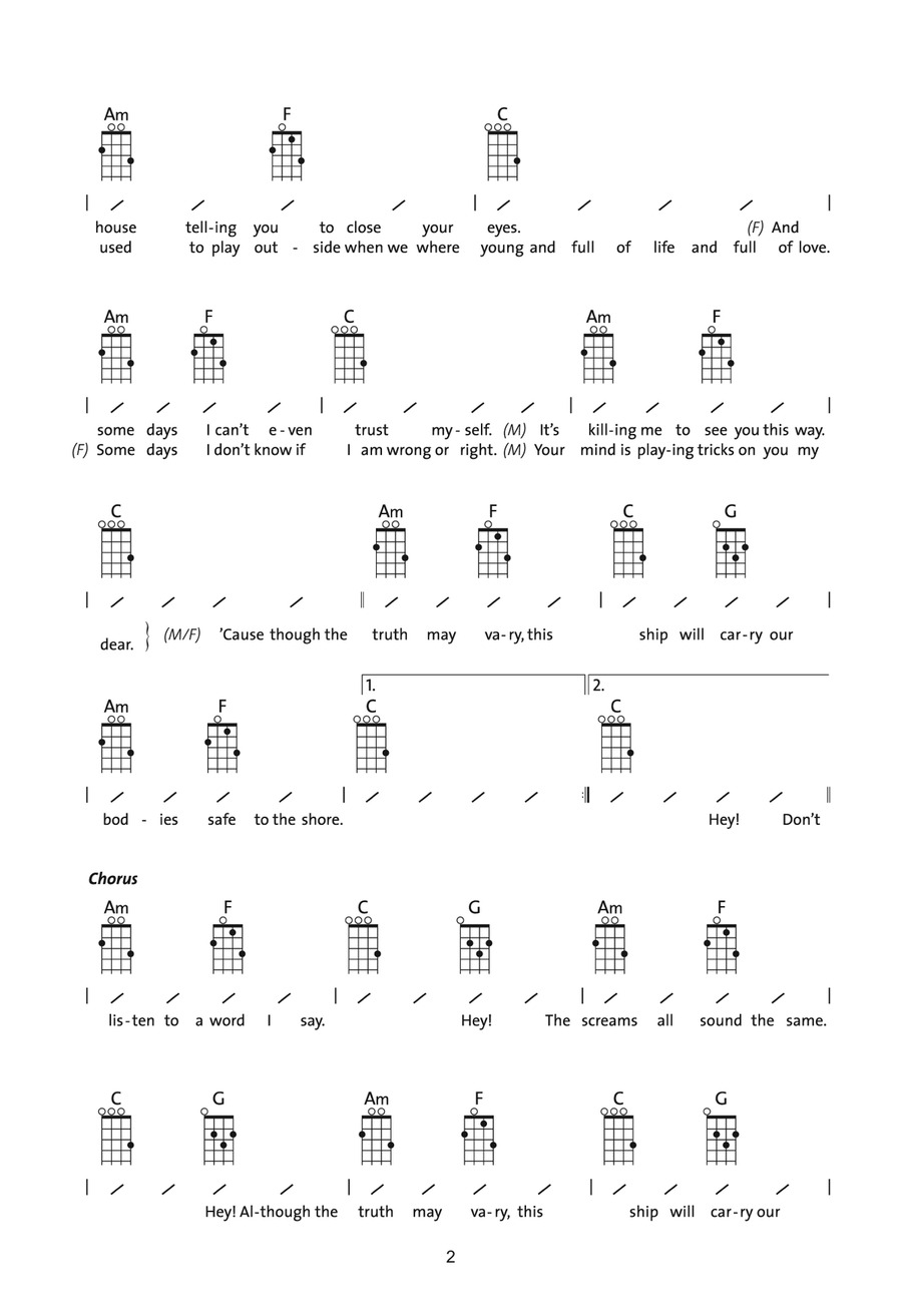Little Talks Little Talks Ukulele scores gallery preview page 2