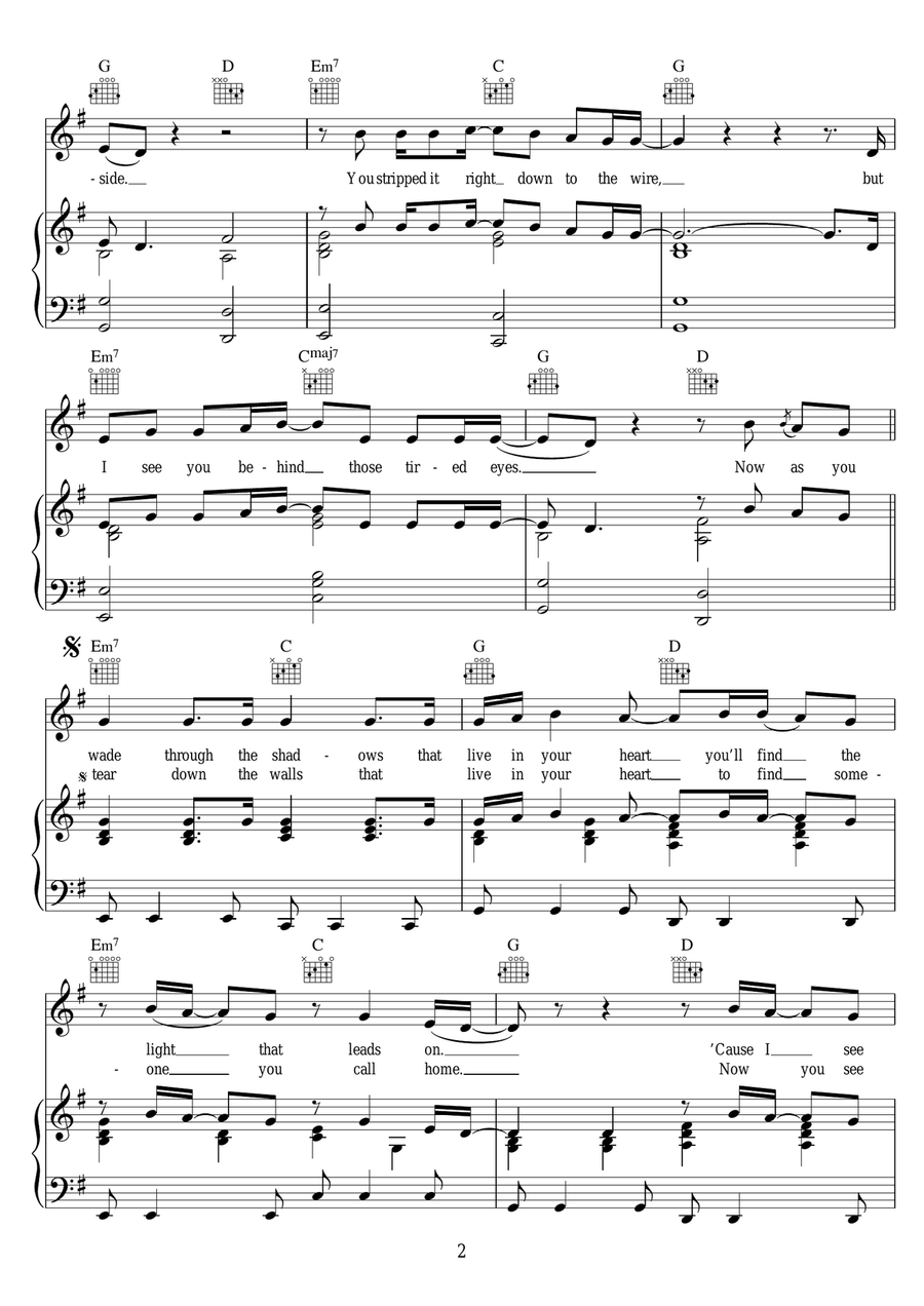 Broken Arrows Broken Arrows Piano, Vocal, Guitar scores gallery preview page 2