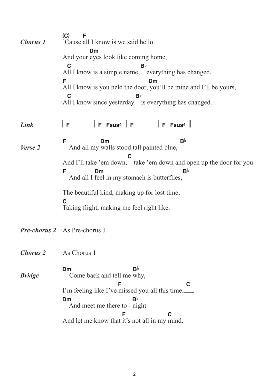 Everything Has Changed (feat. Ed Sheeran) Ukulele scores gallery preview page 2