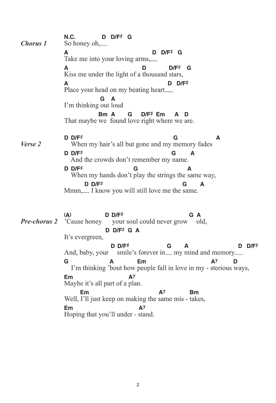 Thinking Out Loud Thinking Out Loud Ukulele scores gallery preview page 2