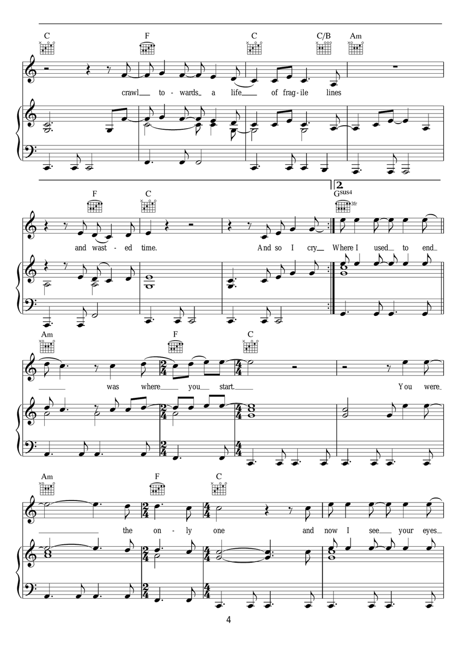 Ditmas Ditmas Piano, Vocal, Guitar scores gallery preview page 4