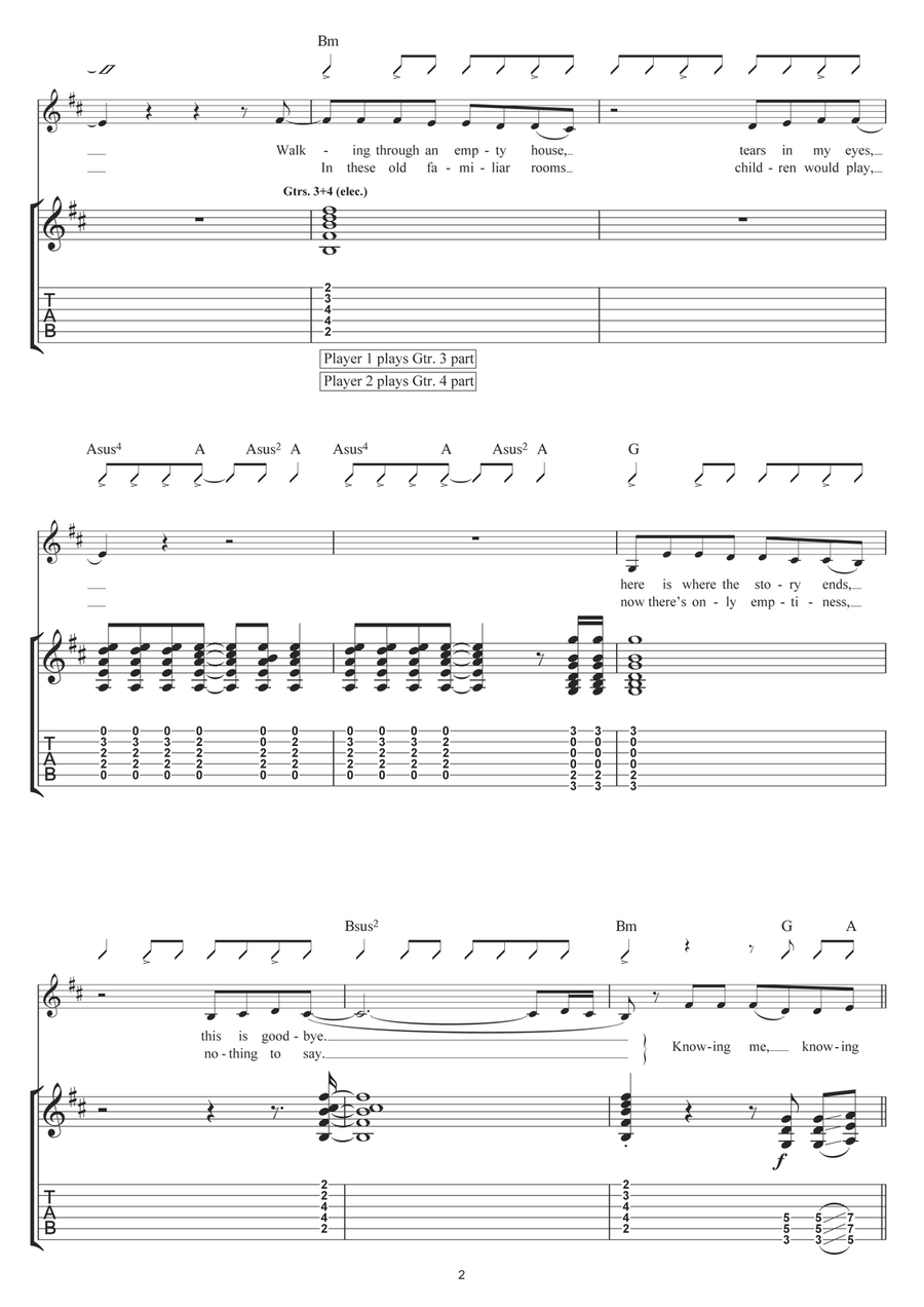 Knowing Me, Knowing You Knowing Me, Knowing You Acoustic Guitar scores gallery preview page 2