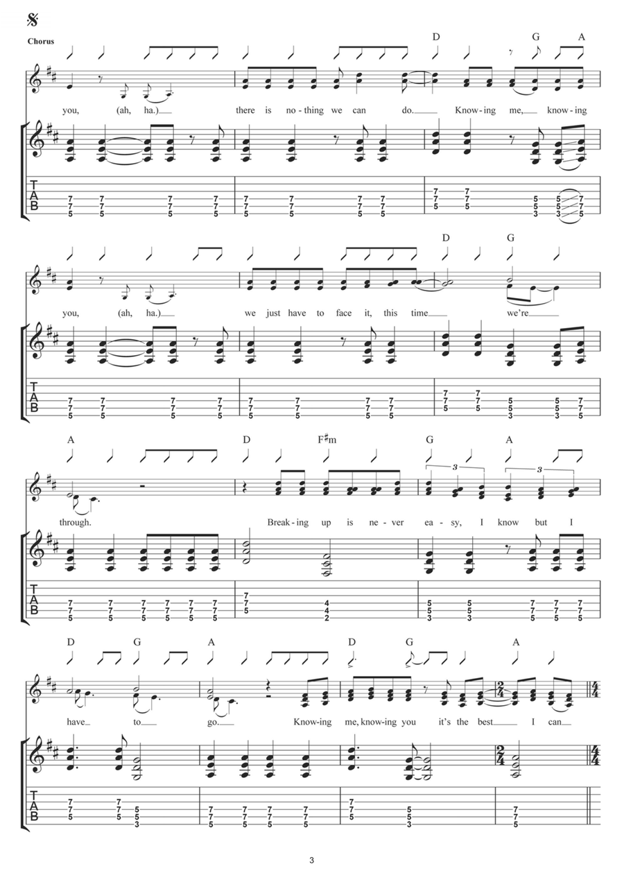 Knowing Me, Knowing You Knowing Me, Knowing You Acoustic Guitar scores gallery preview page 3