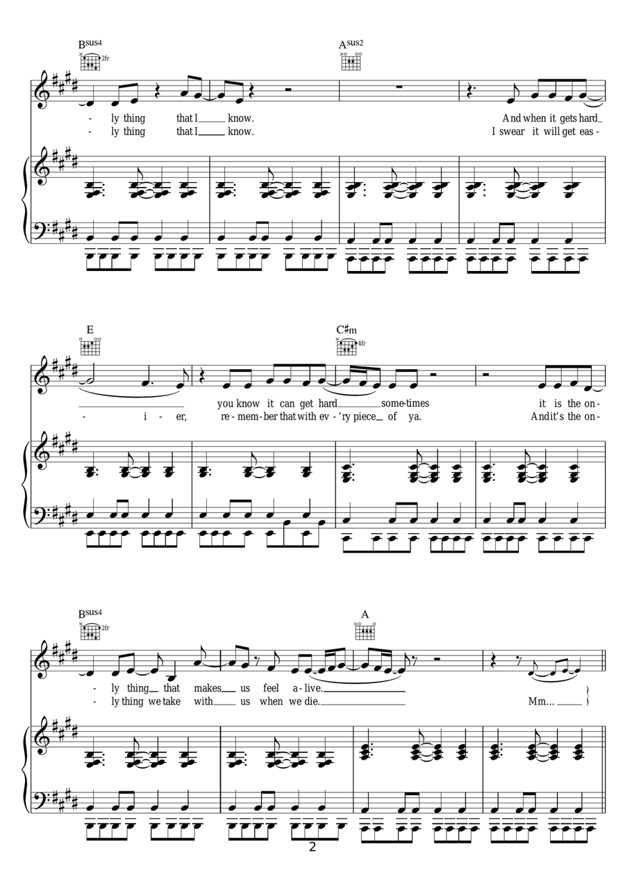 Photograph Photograph Piano, Vocal, Guitar scores gallery preview page 2