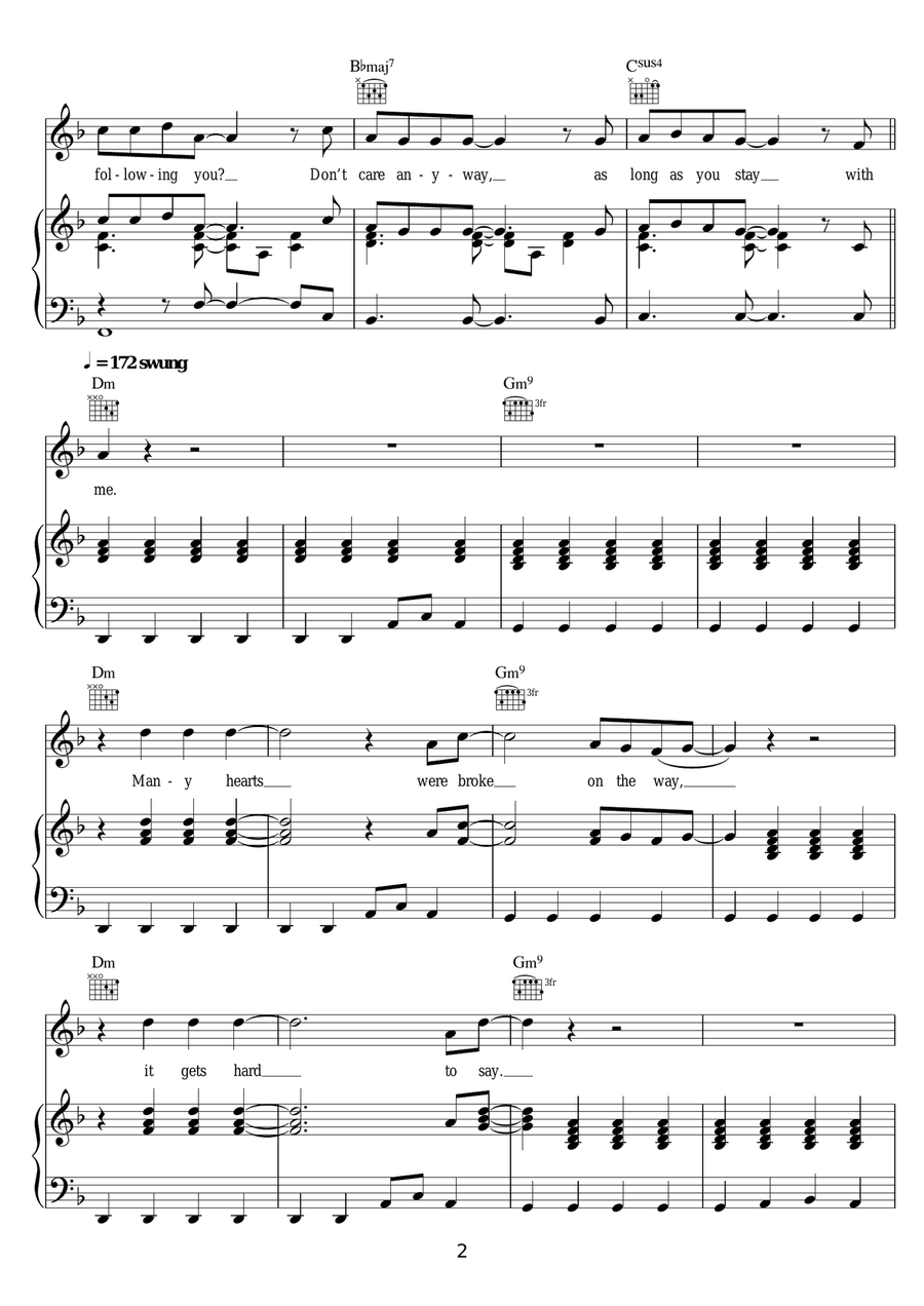 Going My Way Going My Way Piano, Vocal, Guitar scores gallery preview page 2