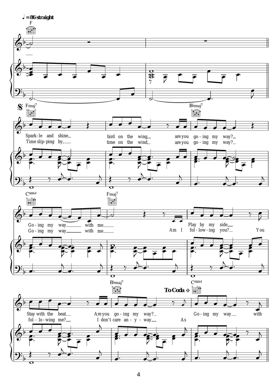 Going My Way Going My Way Piano, Vocal, Guitar scores gallery preview page 4