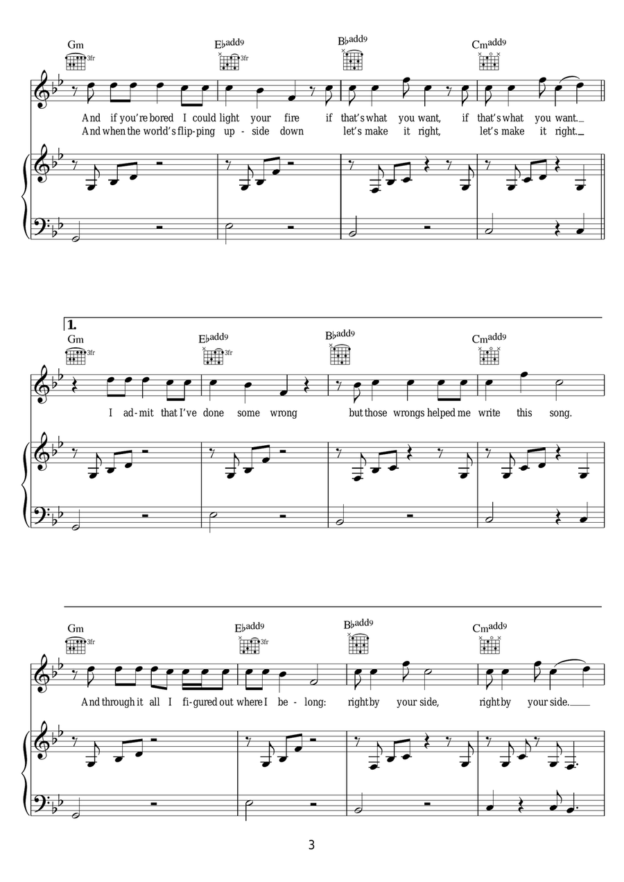 Seasons Seasons Piano, Vocal, Guitar scores gallery preview page 3