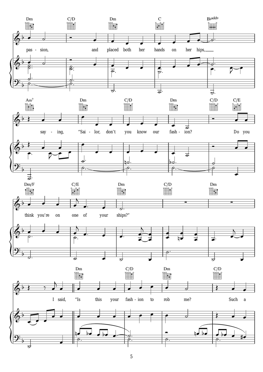 Ratcliffe Highway Ratcliffe Highway Piano, Vocal, Guitar scores gallery preview page 5