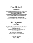 For Beginners/pour débutants (soprano recorder and piano)