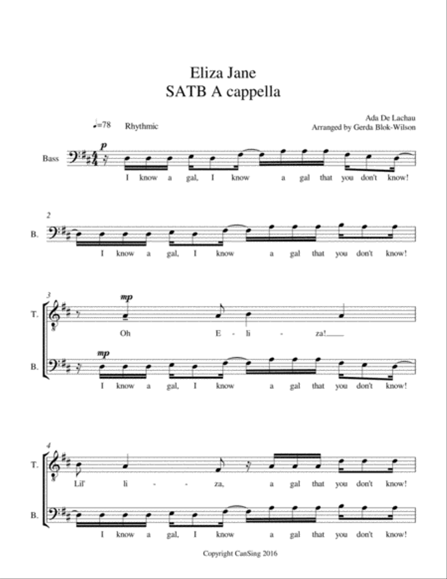 Eliza Jane 4-Part scores gallery preview page 2