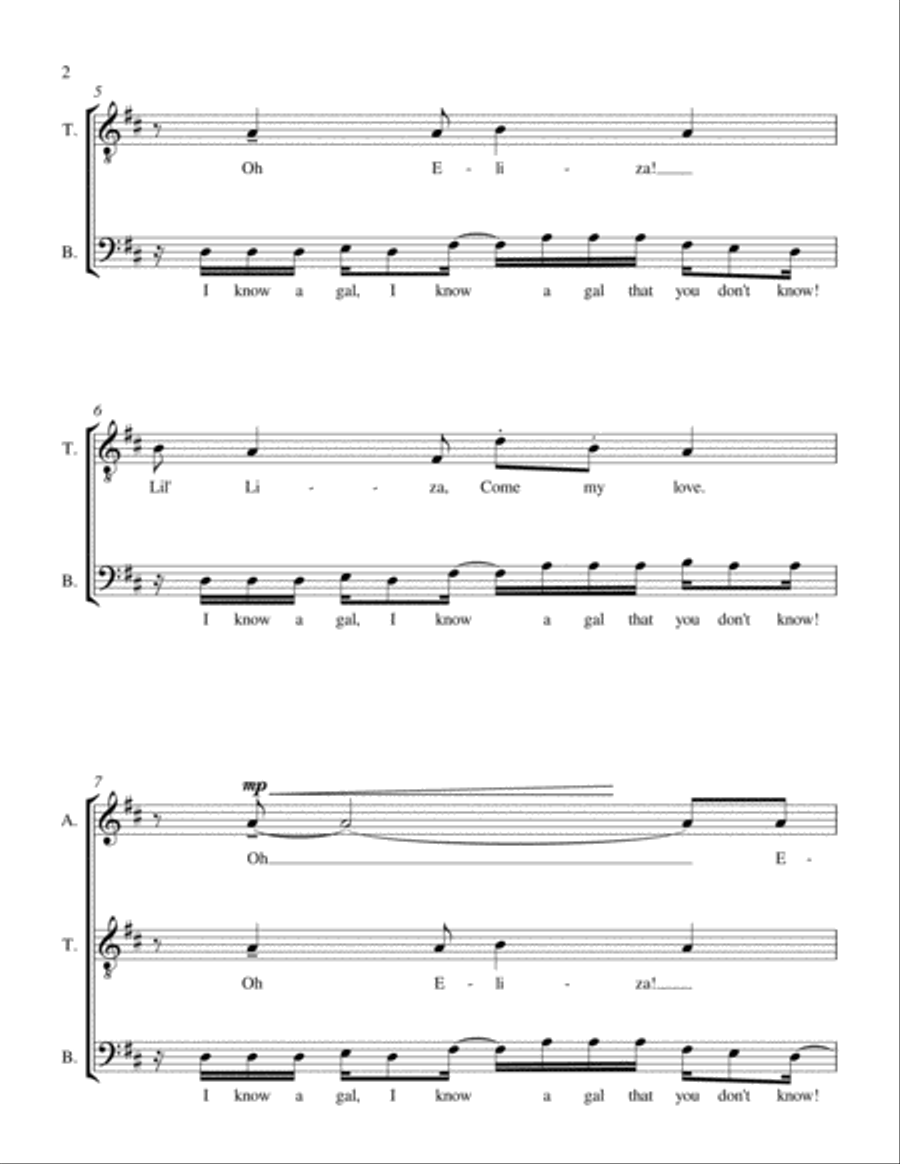 Eliza Jane 4-Part scores gallery preview page 3