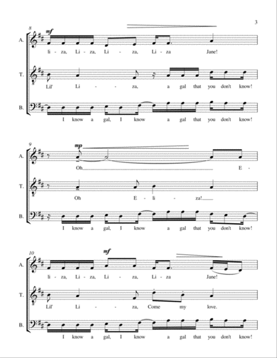 Eliza Jane 4-Part scores gallery preview page 4