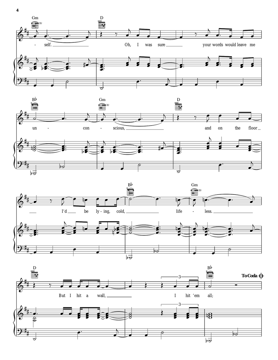 Sledgehammer Sledgehammer Piano, Vocal, Guitar scores gallery preview page 4