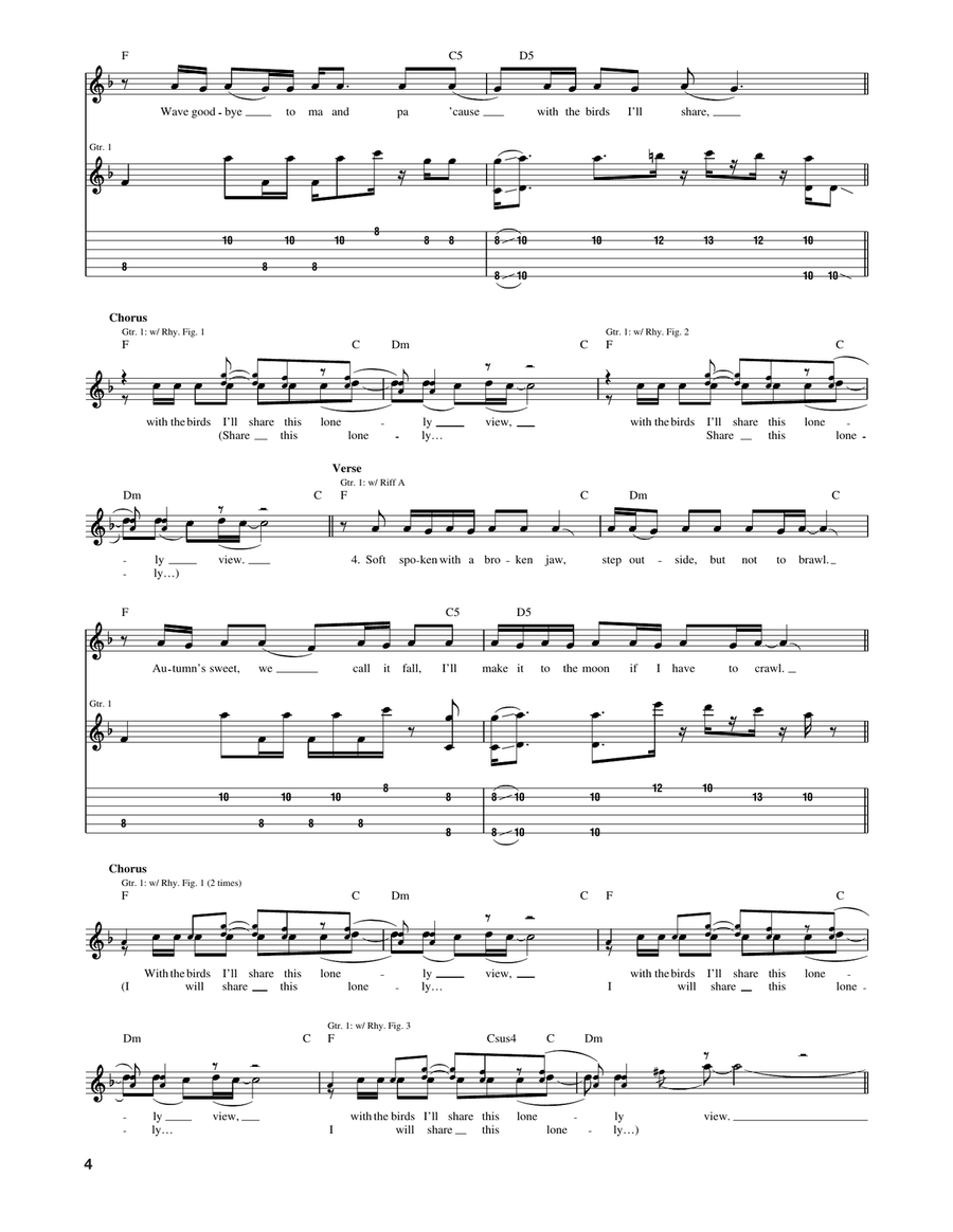 Scar Tissue Scar Tissue Acoustic Guitar scores gallery preview page 4