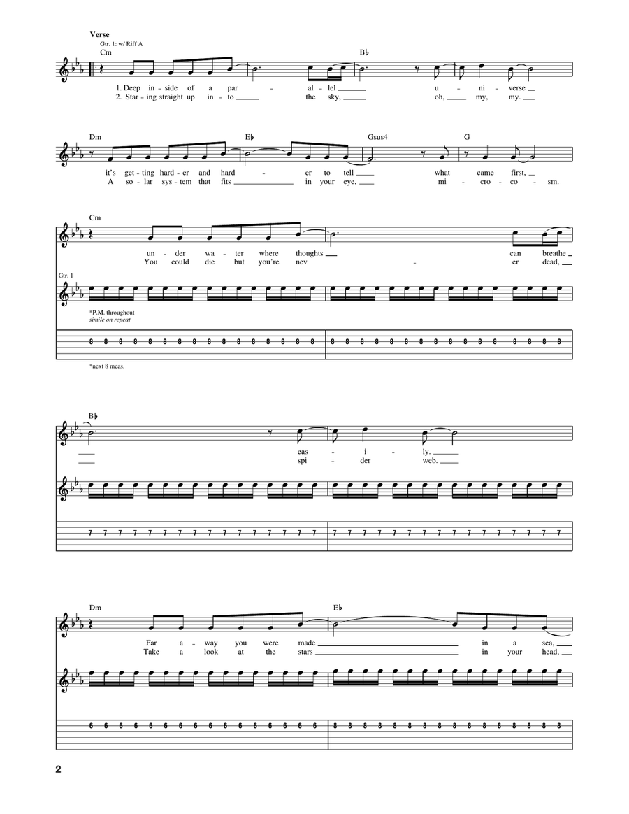 Parallel Universe Parallel Universe Acoustic Guitar scores gallery preview page 2