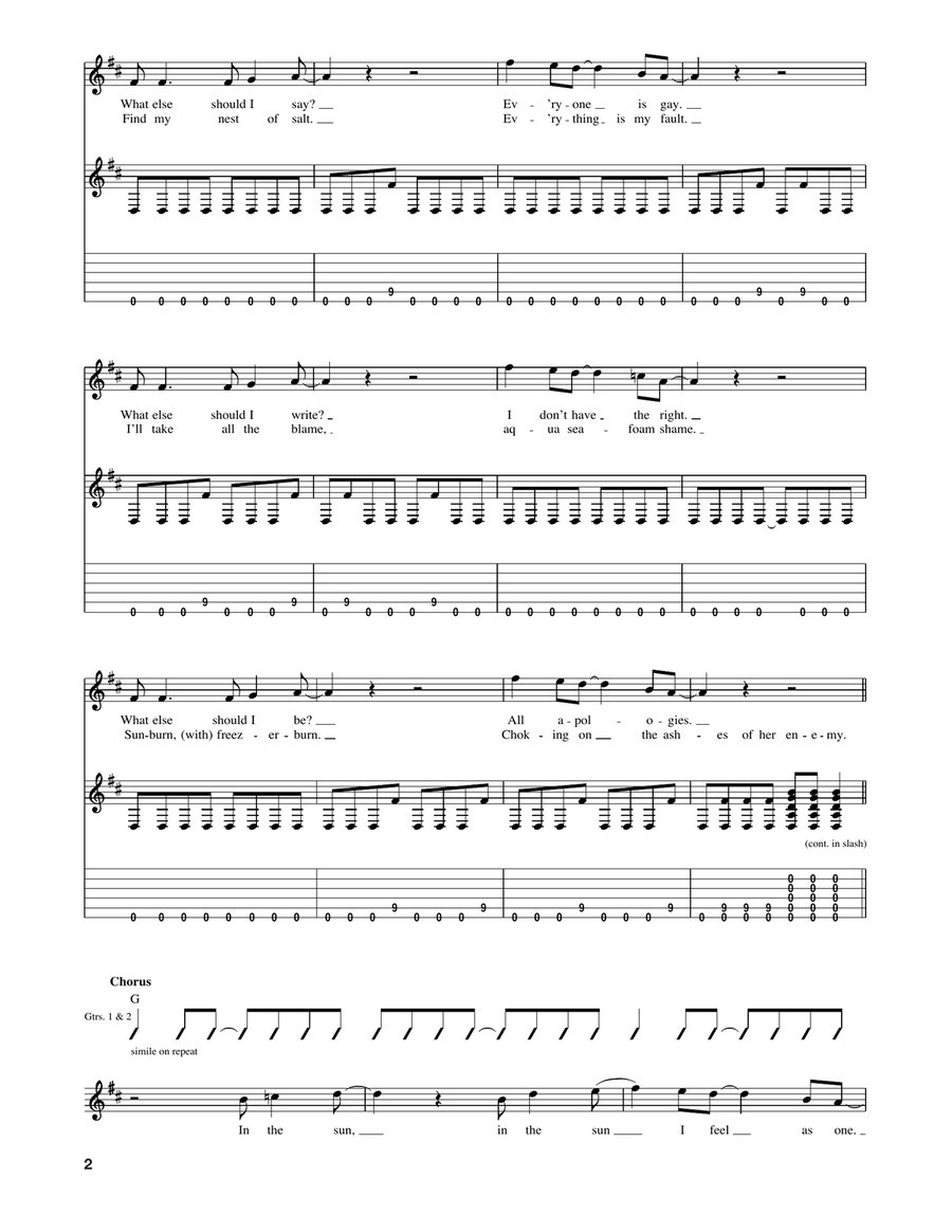 All Apologies Acoustic Guitar scores gallery preview page 2