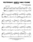 Yesterday, When I Was Young (Hier Encore) [Jazz version] (arr. Brent Edstrom)