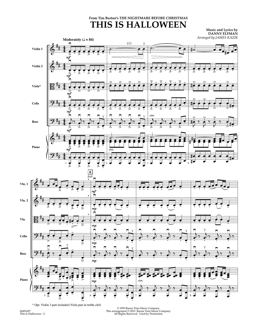 This Is Halloween - Conductor Score (Full Score) String Orchestra scores gallery preview page 2