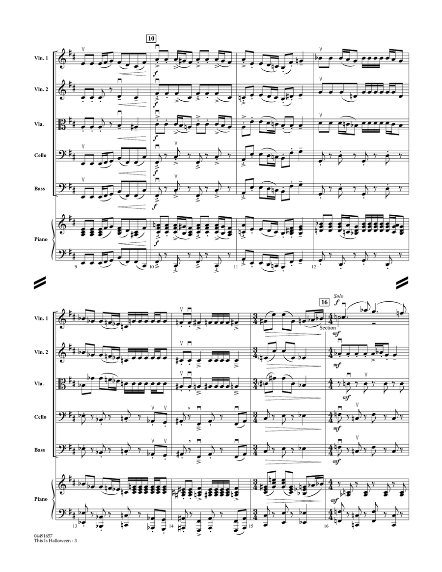 This Is Halloween - Conductor Score (Full Score) String Orchestra scores gallery preview page 3