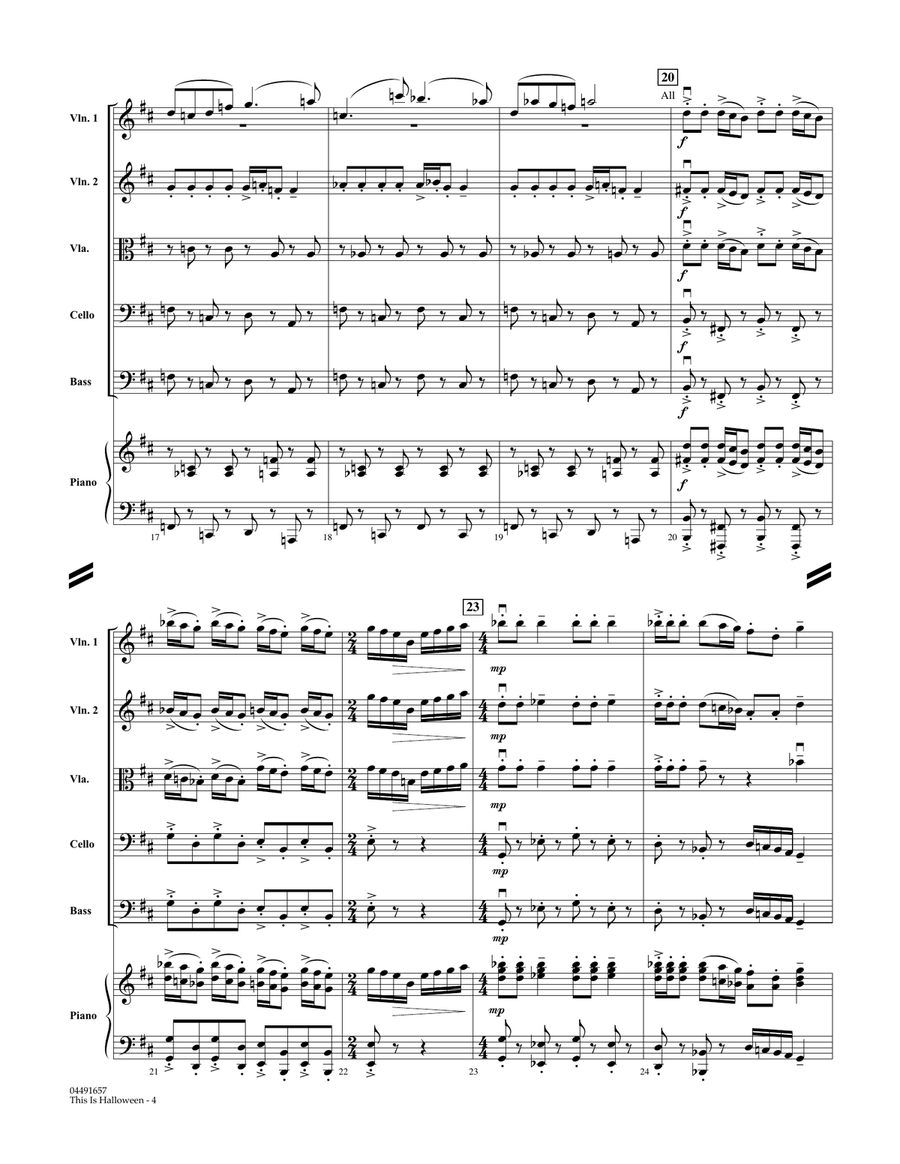 This Is Halloween - Conductor Score (Full Score) String Orchestra scores gallery preview page 4