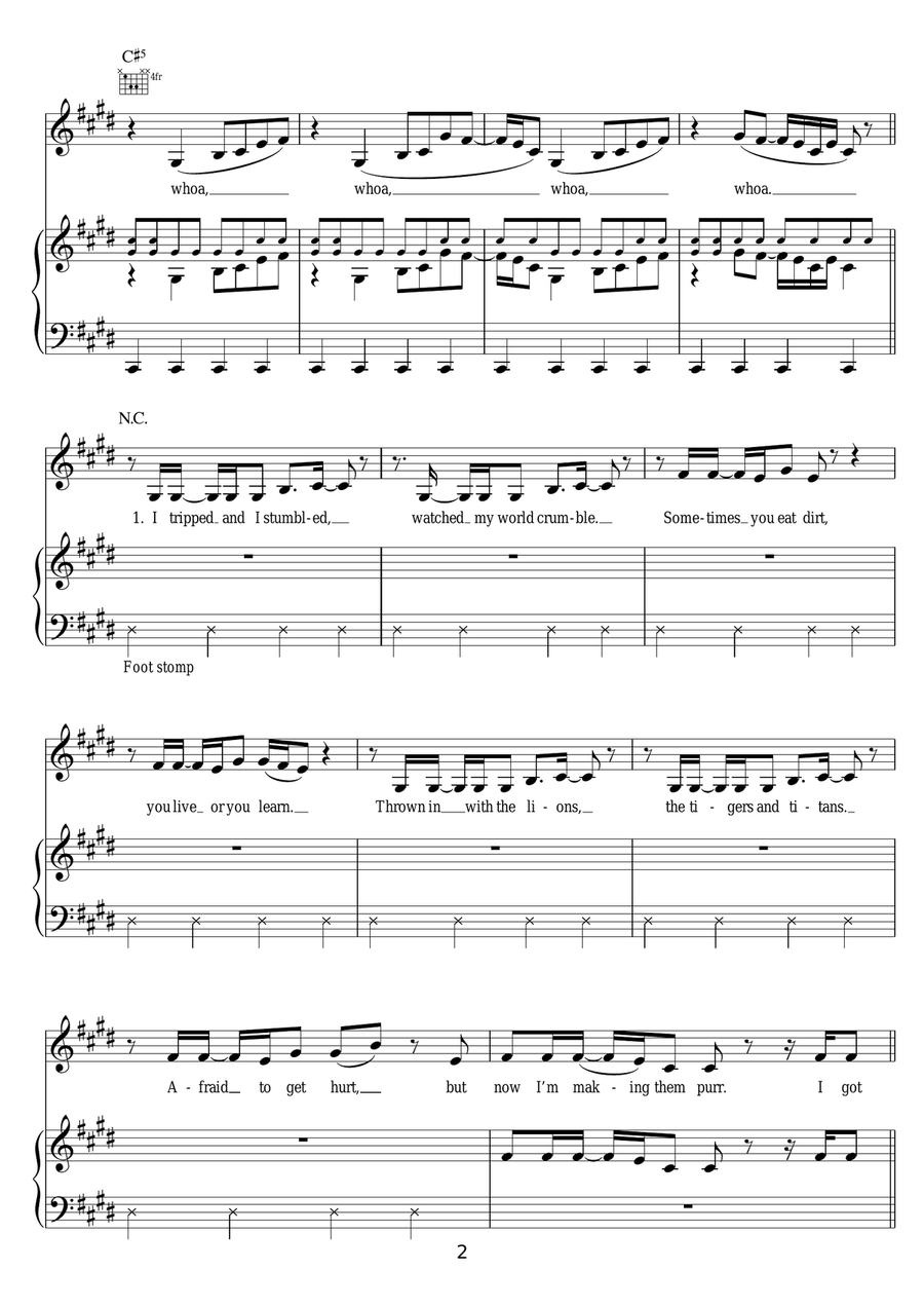 Fire Under My Feet Fire Under My Feet Piano, Vocal, Guitar scores gallery preview page 2