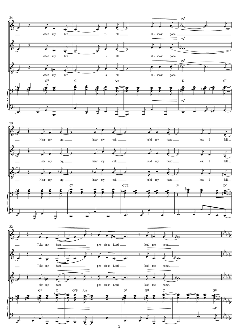 Precious Lord, Take My Hand (Take My Hand, Precious Lord) (arr. Mark De-Lisser) SAT scores gallery preview page 3