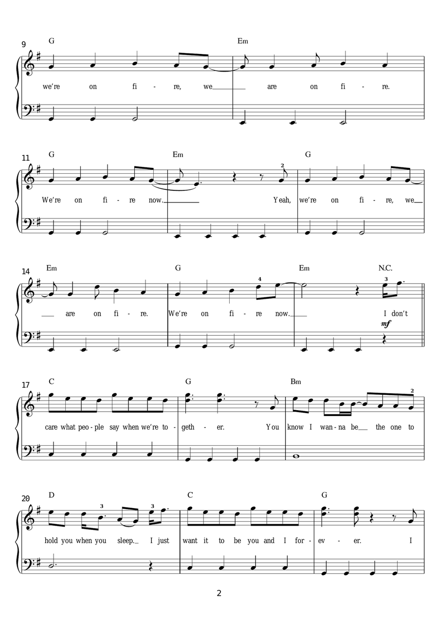 Happily Happily Piano, Vocal, Guitar scores gallery preview page 2