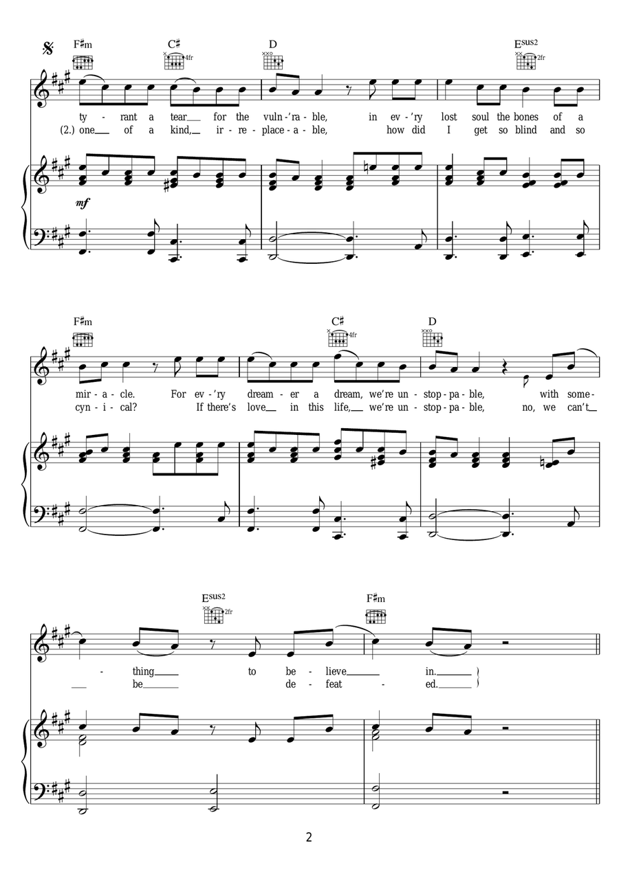 Waiting For Love Waiting For Love Piano, Vocal, Guitar scores gallery preview page 2