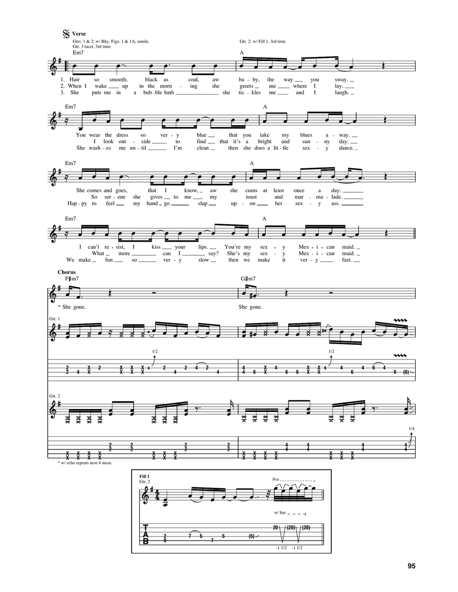 Sexy Mexican Maid Sexy Mexican Maid Acoustic Guitar scores gallery preview page 3
