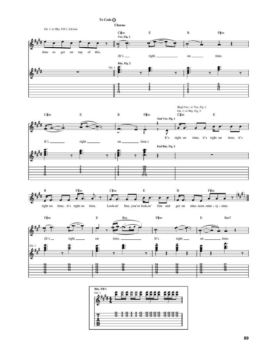 Right On Time Acoustic Guitar scores gallery preview page 2