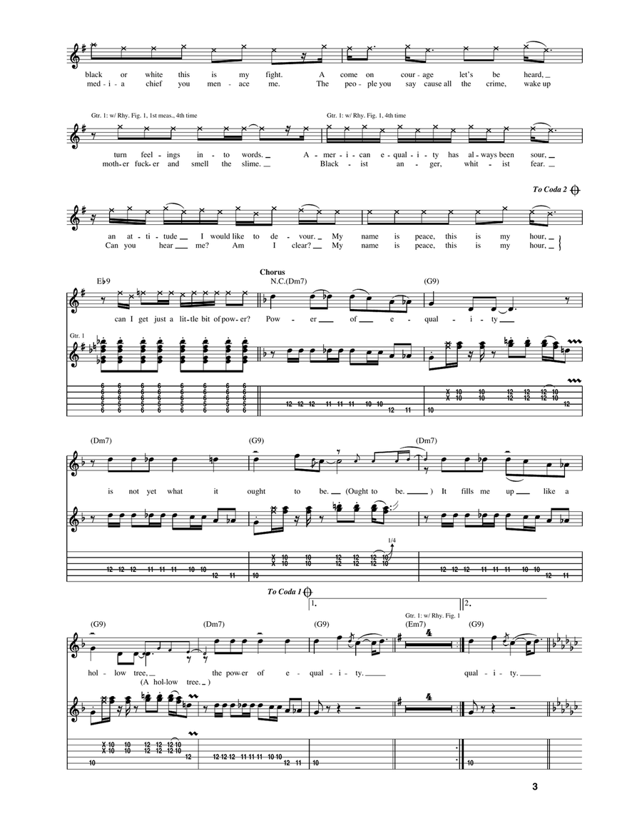 The Power Of Equality The Power Of Equality Acoustic Guitar scores gallery preview page 2