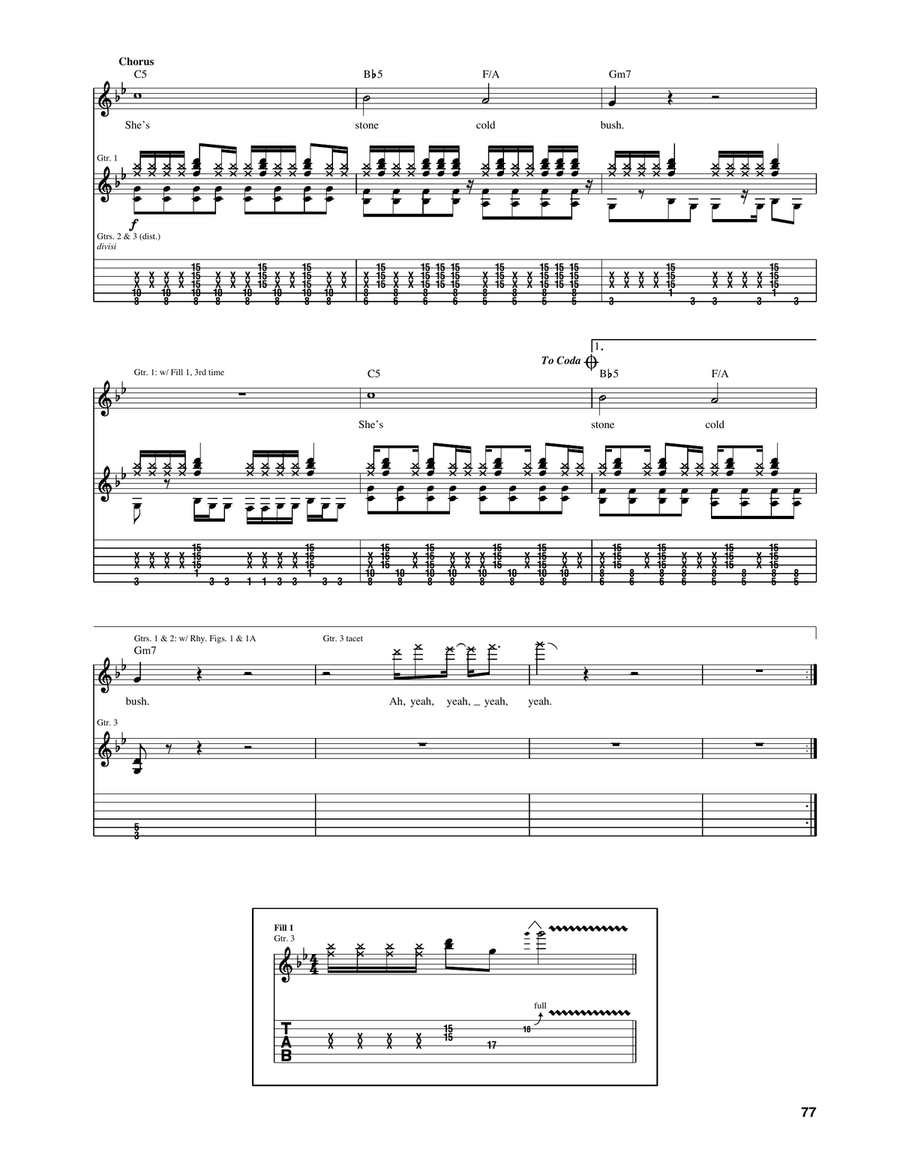 Stone Cold Bush Stone Cold Bush Acoustic Guitar scores gallery preview page 3