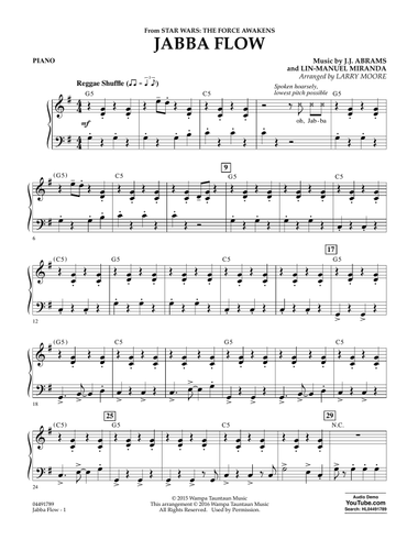 Jabba Flow (from Star Wars: The Force Awakens) - Piano