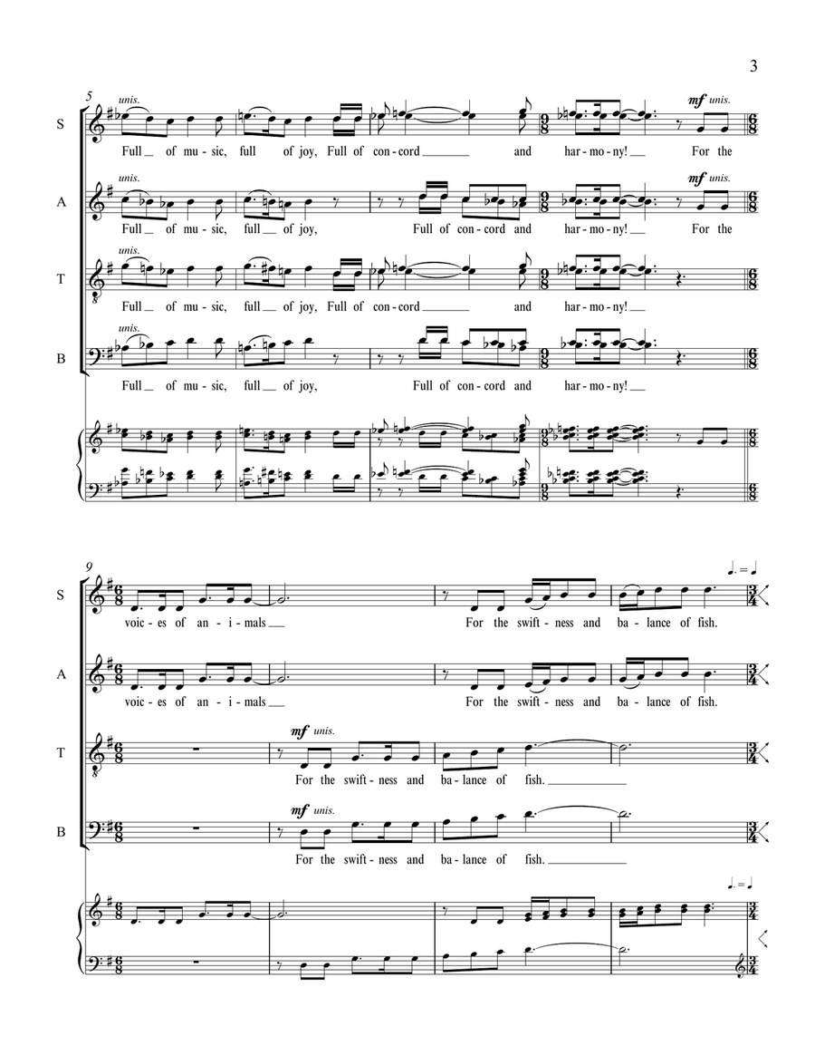 A Song of Joys (Downloadable) SSAATTBB scores gallery preview page 2