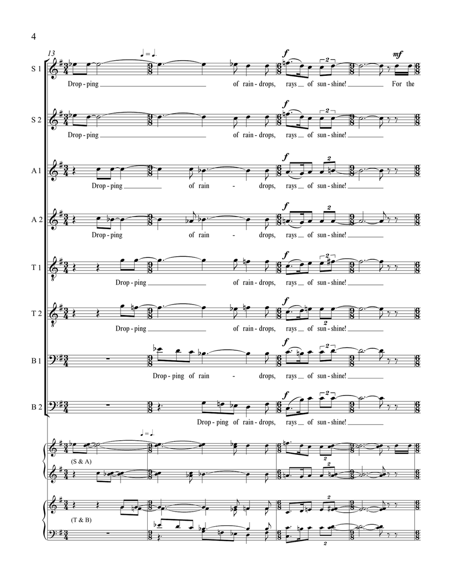 A Song of Joys (Downloadable) SSAATTBB scores gallery preview page 3