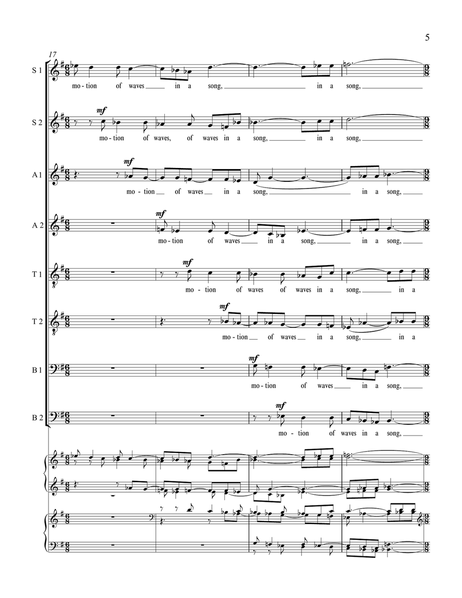 A Song of Joys (Downloadable) SSAATTBB scores gallery preview page 4