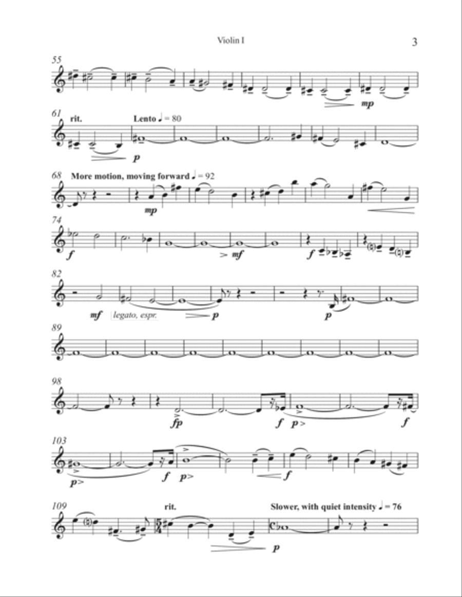 Lincoln (Violin 1 Part) (Downloadable) Violin scores gallery preview page 2